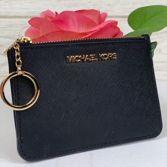 🌸Michael Kors Small Pouch Wallet Card Holder Blck